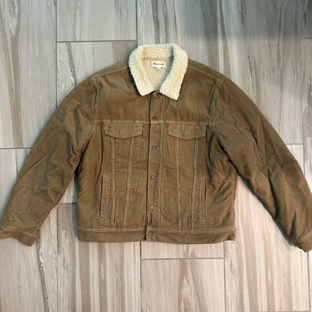Men’s Madewell, corduroy sherpa jacket size extra large